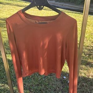 Women's Rusty Orange Long Sleeve Top
